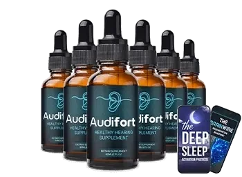 Audifort supplement bottle for the six-bottle package