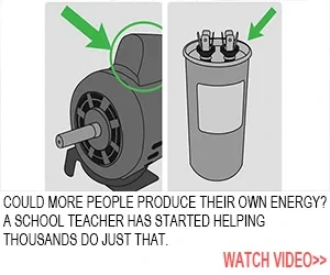 Energy Revolution System demonstration graphic showing a DIY electrical setup