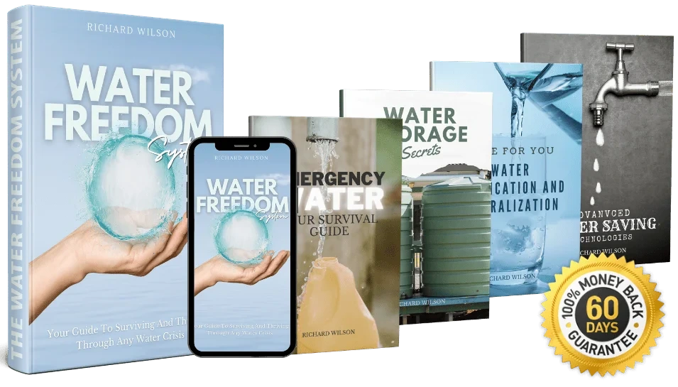Water Freedom System guide with emergency water, water storage, purification and water saving bonus guides